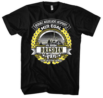 Ein Leben lang Dresden T-Shirt | Stadt Skyline Fussball Sport Dresden Shirt