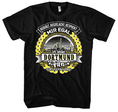 Ein Leben lang Dortmund T-Shirt | Stadt Skyline Fussball Sport Dortmund Shirt