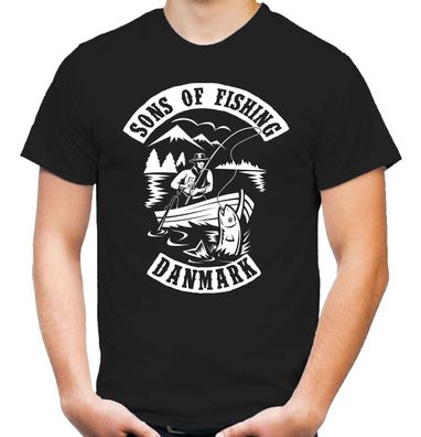 Sons of Fishing Danmark T-Shirt | Dänemark | Angler | Angeln | Anarchy | M1 |