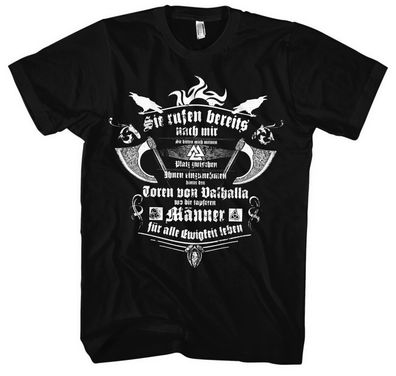 Sie rufen T-Shirt | Wikinger Shirt Odin Sleipnir Walhalla Germanen Zitate Viking
