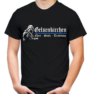 Gelsenkirchen Ehre & Stolz Männer und Herren T-Shirt | Fussball Ultras Fan | M1