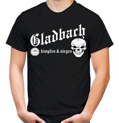 Gladbach kämpfen & siegen Herren T-Shirt | Fussball Ultras Fan | M1