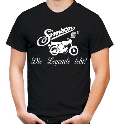 Simson Die Legende Männer T-Shirt | Kult Schwalbe S50 S51 DDR Trabant Osten