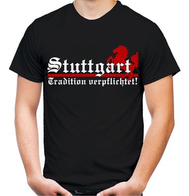 Stuttgart Tradition Männer T-Shirt | Fussball Ultras Aufstieg Fanshirt | Front
