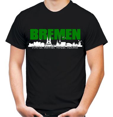 Bremen Skyline Männer T-Shirt | Fussball Ultras Weser Geschenk Herren