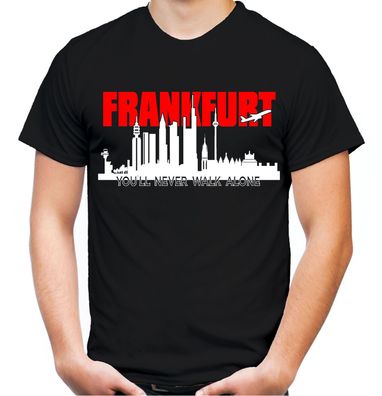 Frankfurt Skyline Männer T-Shirt | Fussball Ultras Hessen Geschenk Herren