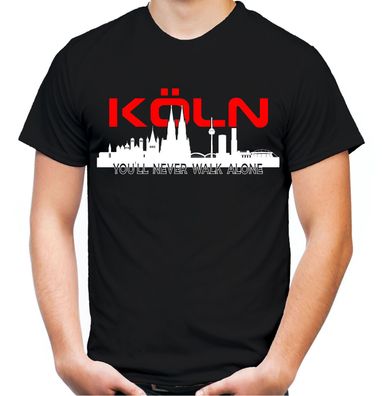 Köln Skyline Männer T-Shirt | Fussball Ultras Cologne Geschenk Herren