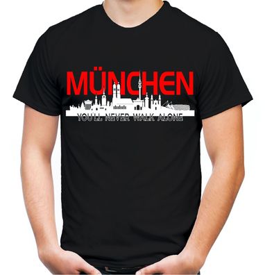 München Skyline Männer T-Shirt | Fussball Ultras Isar Geschenk Herren