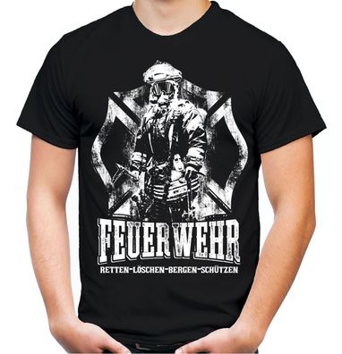 Feuerwehr T-Shirt | FFW Held Vater Einsatz Rettung Helden Sohn Freiwillige