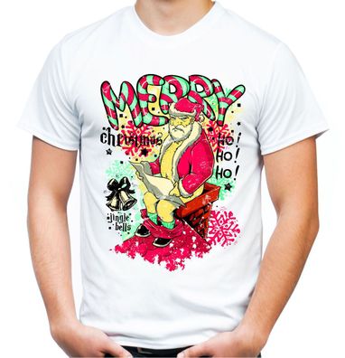 Merry Christmas Männer T-Shirt | Weihnachten Weihnachtsmann Santa Claus Xmas