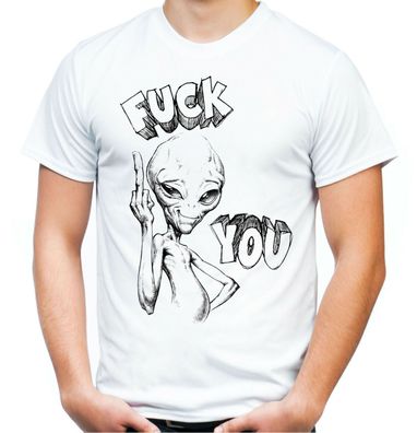 Paul Alien Männer T-Shirt | Fun Fuck You Außerirdischer Stinkefinger