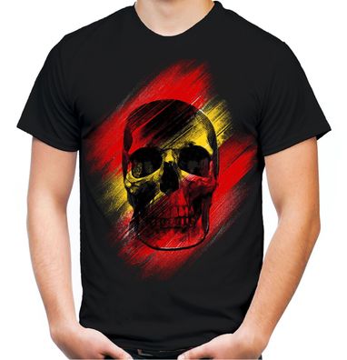 Spanien Skull T-Shirt | Spain Espana Flag Trikot Ultras WM Fußball Totenkopf