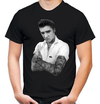 Elvis Tattoo Männer T-Shirt | Rockabilly Musik Rock n Roll The King Vegas