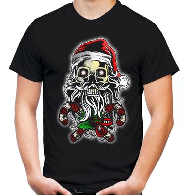 Santa Skull T-Shirt | Weihnachten Beard Bart Rockabilly Weihnachtsmann Kult