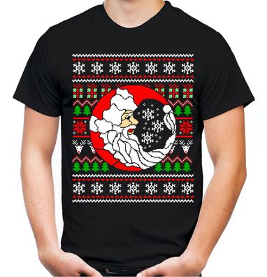 8 Bit Merry Christmas T-Shirt | Weihnachten XMas Weihnachtsmann Retro Elch