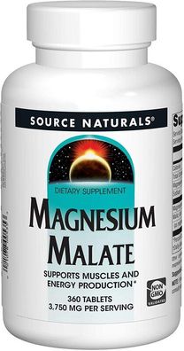 Source Naturals, Magnesium Malate, 3750mg, 360 Tabletten