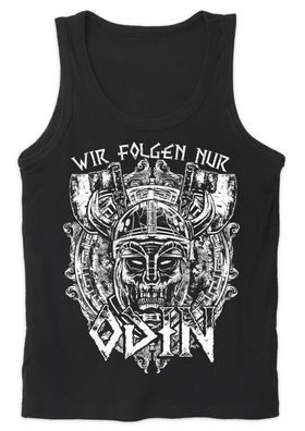 Wir folgen nur Odin Herren Tank Top | Wikinger Walhalla Thor T-Shirt Germanen