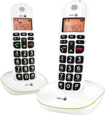 Doro PhoneEasy 100w Duo DECT Schnurlostelefon White Neuware ohne OVP DE Händler