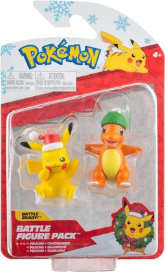 Pokemon PVC-Figur: Glumanda & Pikachu Christmas