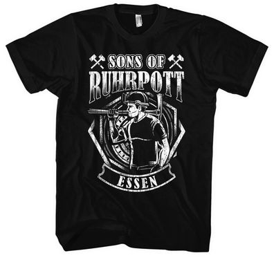 Sons of Ruhrpott Essen Männer Herren T-Shirt | Fussball Ultras Anarchy | M10