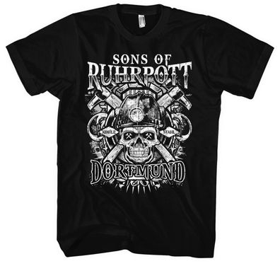 Sons of Ruhrpott Dortmund Männer Herren T-Shirt | Fussball Ultras Anarchy | M14