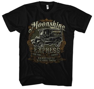 Moonshine Express Männer Herren T-Shirt | Whiskey Rockabilly Redneck Kult | M3