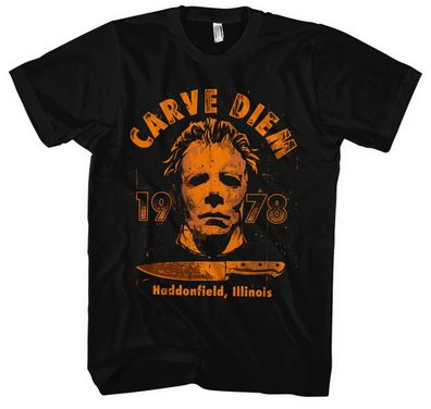 Carve Diem Michael Männer Herren T-Shirt | Horror Halloween Nightmare Myers