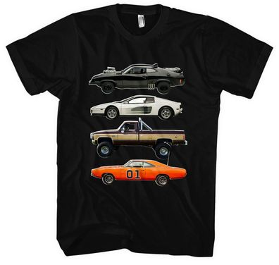 Kult Cars Männer Herren T-Shirt | Miami Vice Fall Guy Mad Max Muscle Car | M3