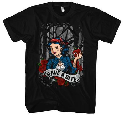 Have a Bite Männer Herren T-Shirt | Pin Up Girl Rockabilly Schneewittchen