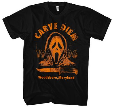 Carve Diem Scream Männer Herren T-Shirt | Horror Halloween Nightmare Sensenmann