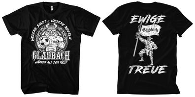 Unsere Stadt unsere Regeln Gladbach Männer Herren T-Shirt | Fussball Ultras | M2
