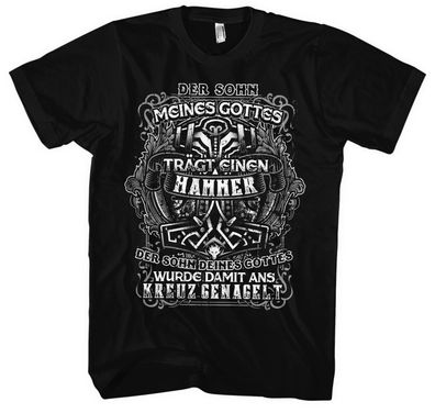 Hammer & Kreuz Männer Herren T-Shirt | Odin Wikinger Walhalla Thor Germanen