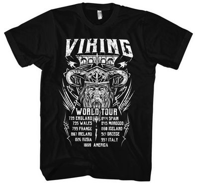 Viking World Tour Männer Herren T-Shirt | Wikinger Odin Walhalla Germanen
