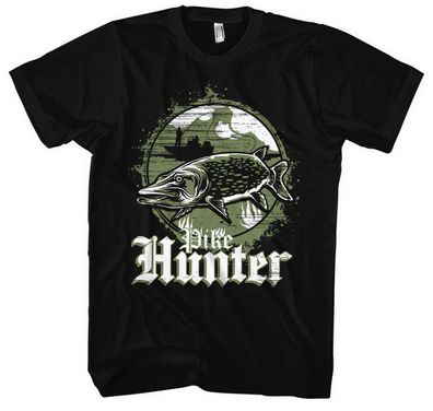 Pike Hunter Männer Herren T-Shirt | Angler Hecht Angeln Fishing Fischen Fun | M4