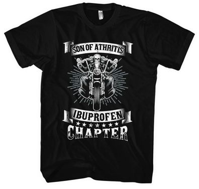 Son of Arthritis Männer Herren T-Shirt | Biker Skull Ibuprofen Hardcore Fun