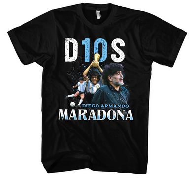 Diego Maradona Herren T-Shirt | DIOS 10 Argentinien RIP Hand Gottes | M1