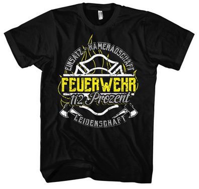 Feuerwehr Herren T-Shirt | Hero FFW Firefighter Freiwillige Held Geschenk | M10