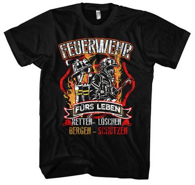 Feuerwehr Herren T-Shirt | Hero FFW Firefighter Freiwillige Held Geschenk | M14