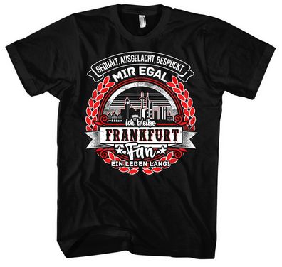 Ein Leben lang Frankfurt T-Shirt | Stadt Skyline Fussball Sport Frankfurt Shirt