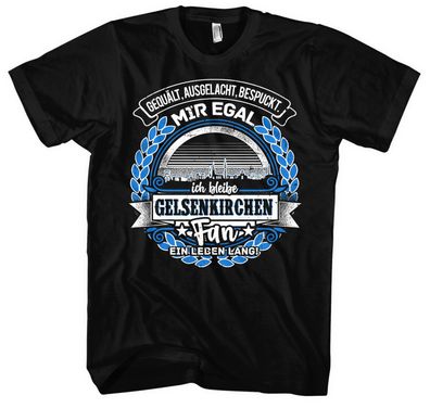 Ein Leben lang Gelsenkirchen T-Shirt | Stadt Skyline Fussball Sport Shirt