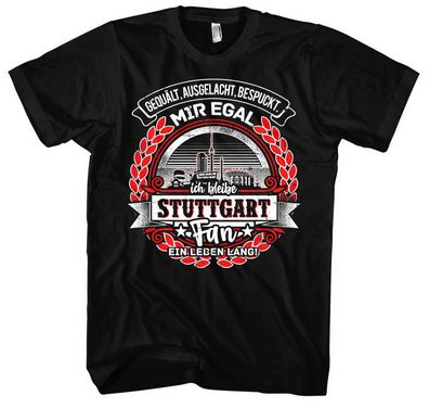 Ein Leben lang Stuttgart T-Shirt | Stadt Skyline Fussball Sport Stuttgart Shirt