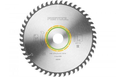 Festool Kreissägeblatt WOOD FINE CUT HW 225x2,6x30 W48 Nr. 488289