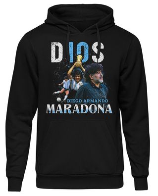 Diego Maradona Herren Kapuzenpullover | DIOS 10 Argentinien RIP Hand Gottes | M1