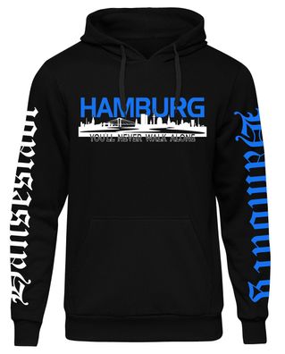 Hansestadt Hamburg Kapuzenpullover | Skyline Fußball Hamburg Pullover Hoodie