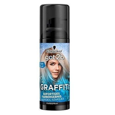 Schwarzkopf got2b Graffiti Farbspray, Ocean BLAU, Haarspray, 1er Pack (1x 120ml)