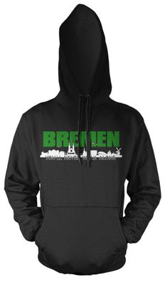 Bremen Skyline Kapuzenpullover | Fussball Ultras Weser Geschenk Herren
