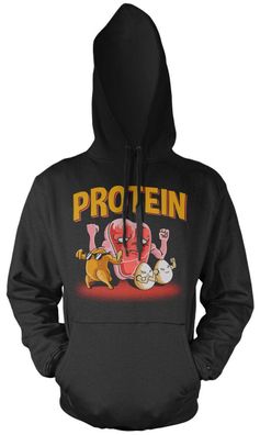 Protein Kapuzenpullover | Kraftsport Muskeln Eiweiß Fitness Pumping Bodybuilding