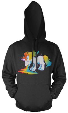 Sick Unicorn Kapuzenpullover | Einhorn Kotzen Fun Rainbow Regenbogen