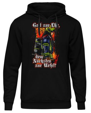 Feuerwehr Herren Kapuzenpullover | Feuerwehr FFW Retter Familie Held | M5
