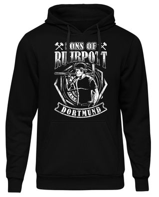 Sons of Ruhrpott Dortmund Herren Kapuzenpullover | Fussball Ultras Anarchy | M10